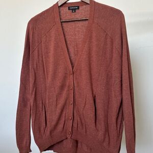 Trouvé Trouve Open Front Cardigan Sweater Angora Blend Orange Size Small
